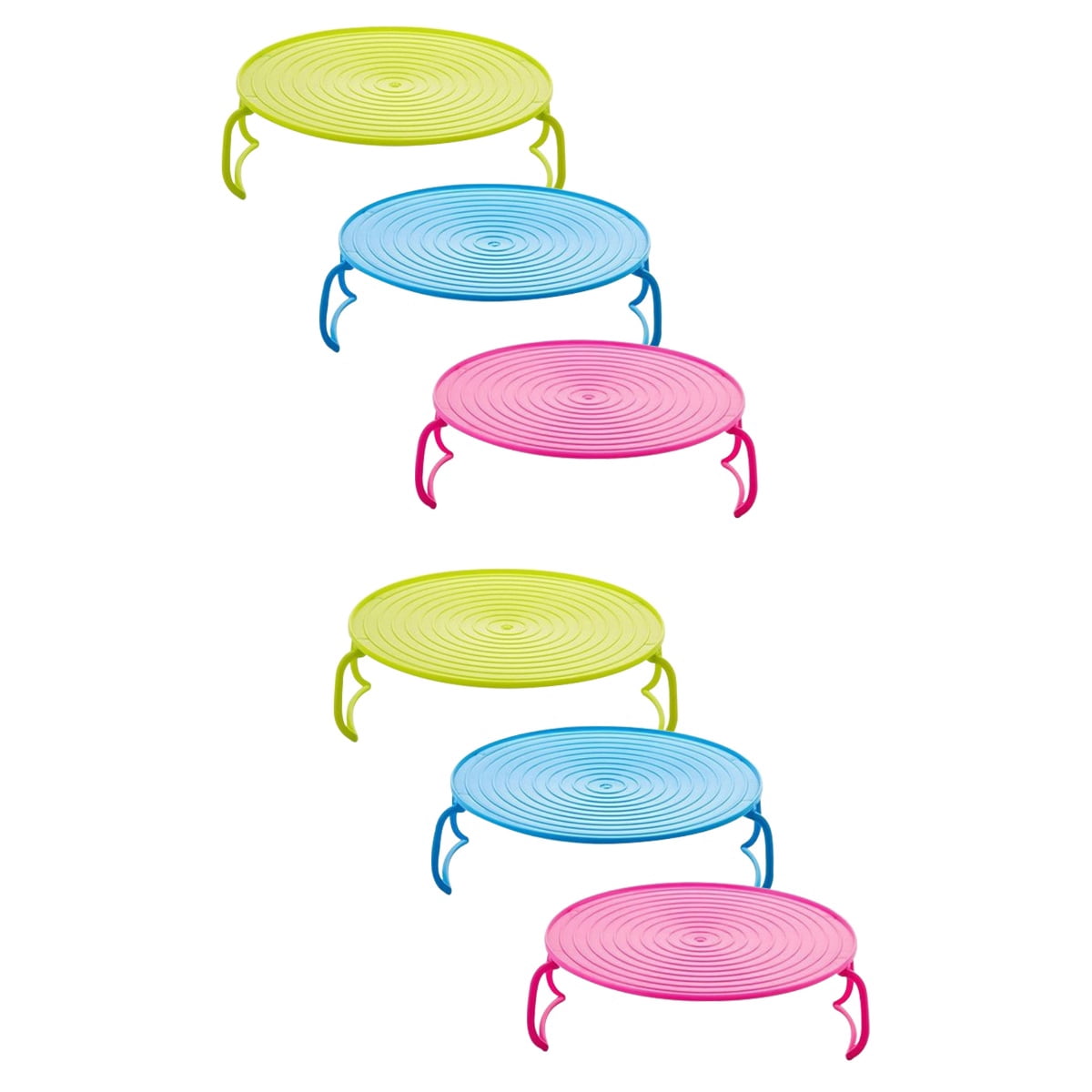 Set of 2 Microwave Food Racks Storage Shelves Bacon Tray with Lid Large ...