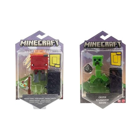 Set of 2 - Minecraft Build-A-Portal 3.25-in Figures - (Strider + Creeper)