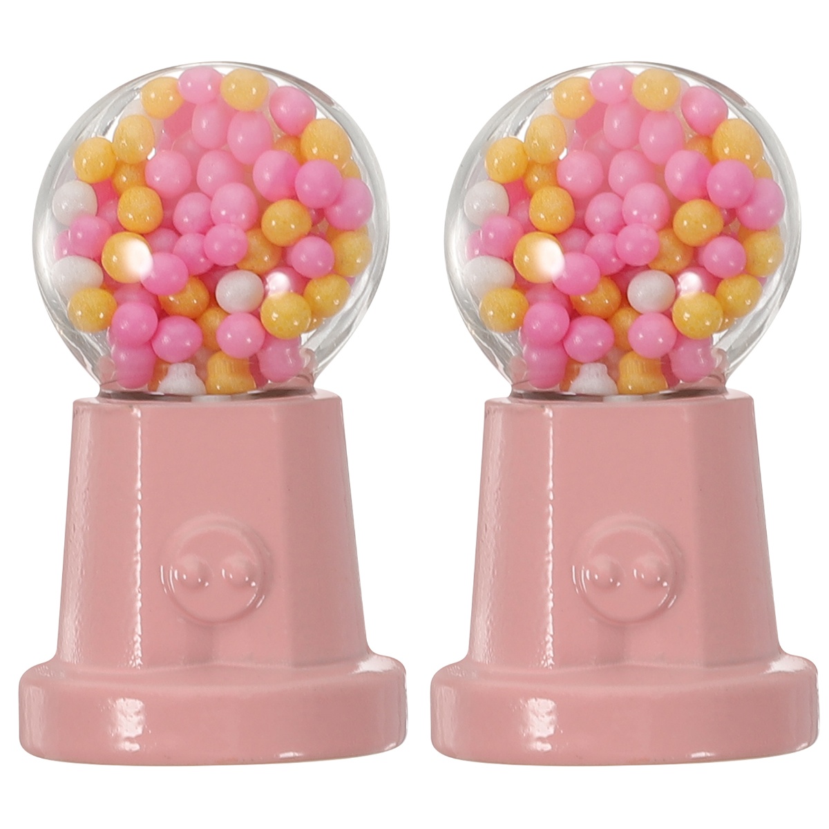 Set of 2 Mini Candy Machine Miniature Toys Accessories Doll House Furniture Gumball Twisters Dispenser Child - image 1 of 6