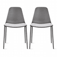 thumbnail image 1 of Set of 2 Modern Dining Kitchen Chairs Plastic Molded Armless Side Chairs with Metal Legs For Indoor Outdoor Patio, 1 of 12