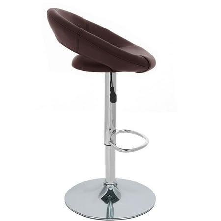 Set of 2 Modern Home Rho "Leather" Contemporary Adjustable Height Counter/Bar Stool (Coffee Brown)