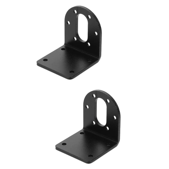 Set of 2 Motor Bracket Base Mounting 37mm Diameter Dc Geared Fixed L-shape Holder
