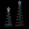 thumbnail image 1 of Northlight LED Lighted Spiral Cone Trees Outdoor Christmas Decorations - Multicolor - Set of 2, 1 of 8