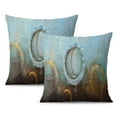 thumbnail image 1 of Set of 2 Multicolored Square Pillowcases - Modern Abstract Art Meets Farmhouse Chic, 1 of 7