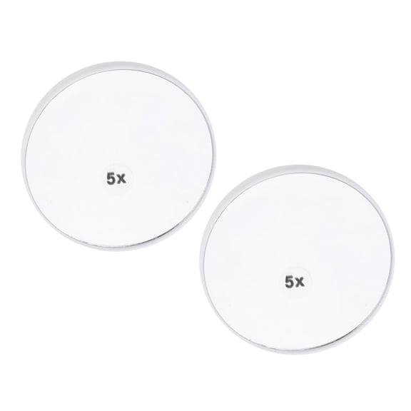 Set of 2 Multifunctional Suction Cup Mirror, Cosmetic Mirror, Shaving Mirror, Wall Mirror, Magnifying Mirror X3 / - 5x