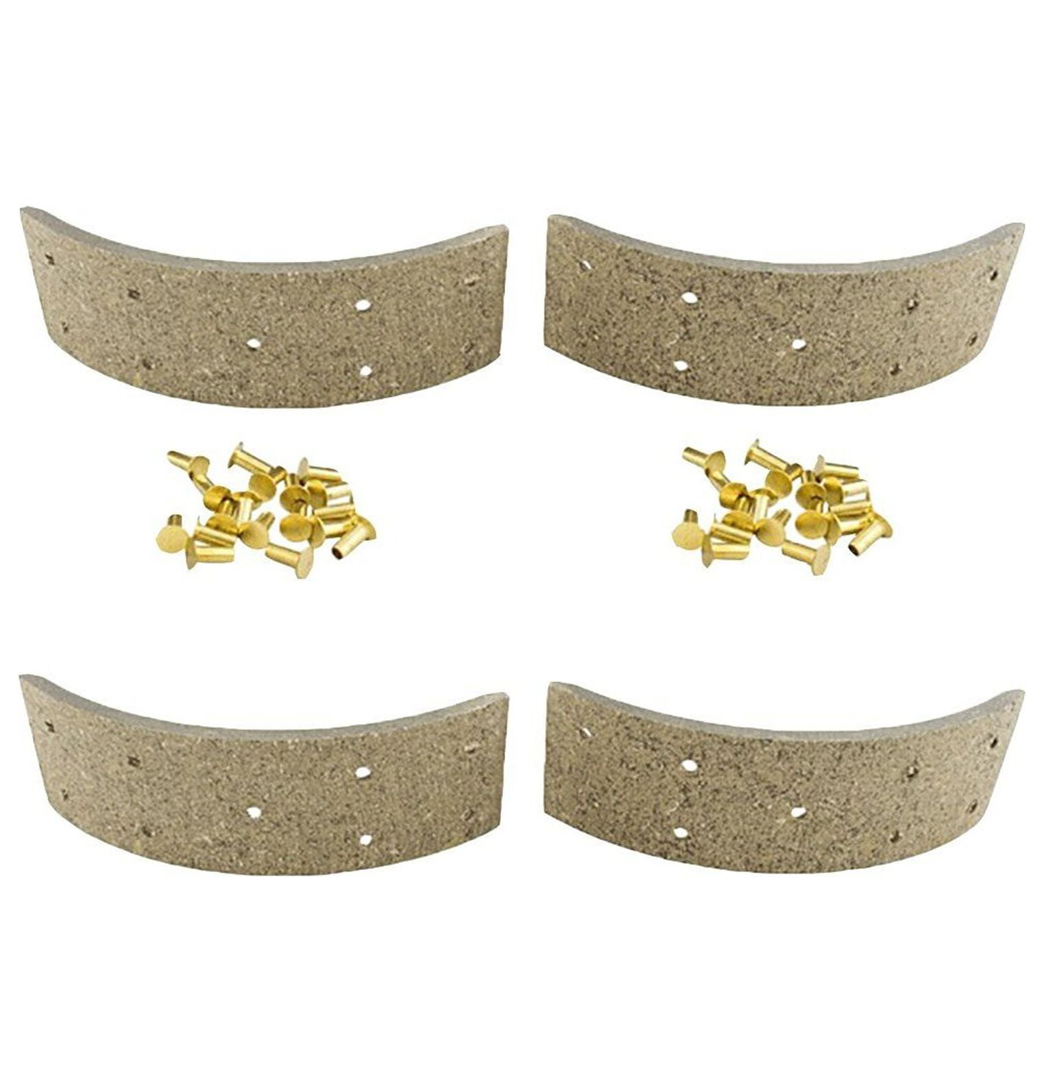 Set of 2 New Brake Shoe Linings with Rivets Fits Allis Chalmers D17
