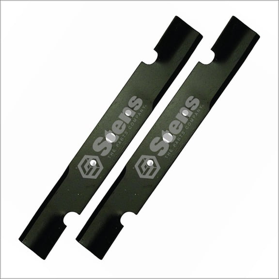 Set of 2 Notched Air Lift Blade (18")  Compatible with Scag, Bad Boy Exmark, Snapper & More / 038-3000-00, 103-2508, 482878, 5021227, / 265-478-2PK