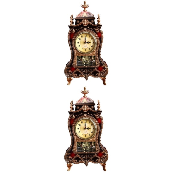 Set of 2 Office Decor Digital Wall Clock Decorative Table