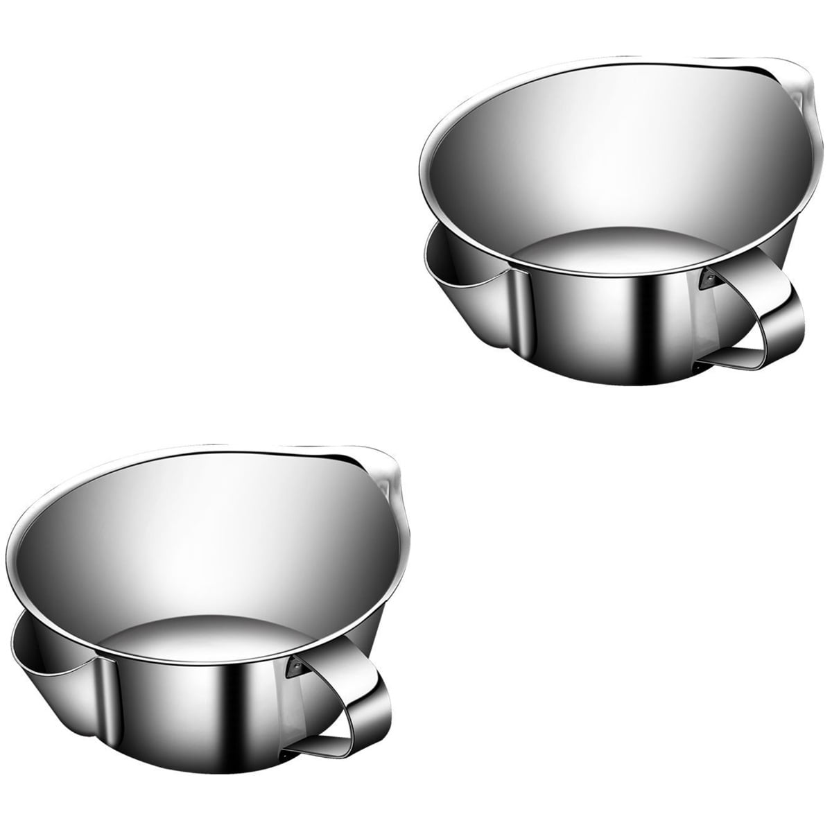 Set of 2 Oil Soup Strainer Bowl Gravy Fat Separator Pot Filter Skimmer