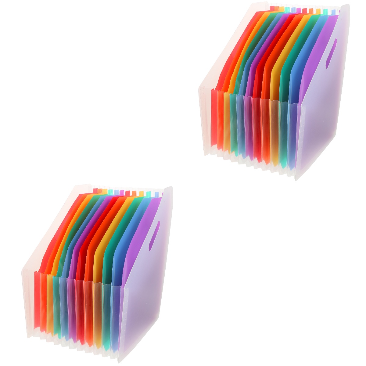 Set of 2 Organ Pack Folder Expanding Receipts Pocket Accordion A4 Files