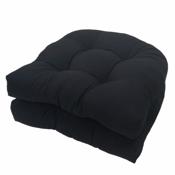Set of 2 Outdoor Chair Cushions for Patio Furniture, Polyester Tufted Chair Seat Cushions, 19x19 inch