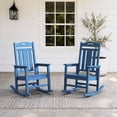 thumbnail image 1 of Set of 2 Oversized HDPE Outdoor Rocking Chairs, All-Weather Porch Rockers, Navy, 1 of 7