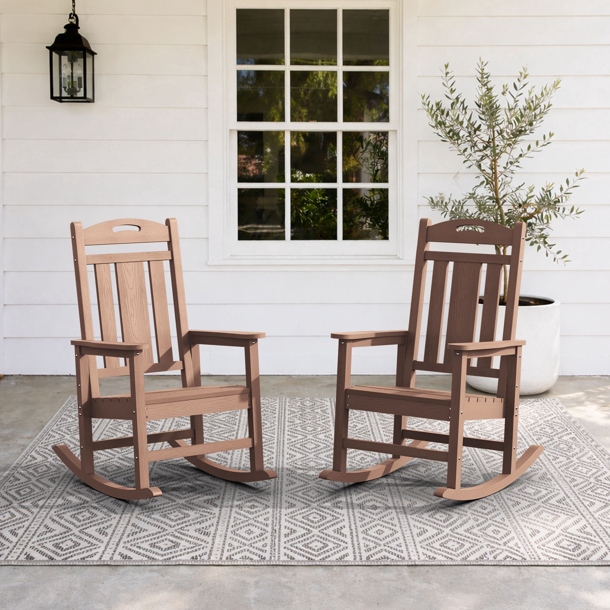 Set of 2 Oversized Outdoor Rocking Chairs