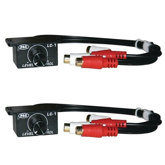 (Set of 2 ) PAC LC-1 (LC1) Universal Car Amp Bass Knob RCA Level Amp Volume Control Knob