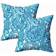 thumbnail image 1 of Set of 2 Paisley Background Hand Drawn Pattern Throw Pillow Covers 18X18 Inch Decorative Pillow Cases for Couch Bedroom Living Room, 1 of 6