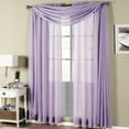 thumbnail image 1 of ( Set of 2 Panels ) Abri Rod Pocket Crushed Sheer Curtain Panels ( Scarf Sold Individually )- 50x108 - Lavender, 1 of 2