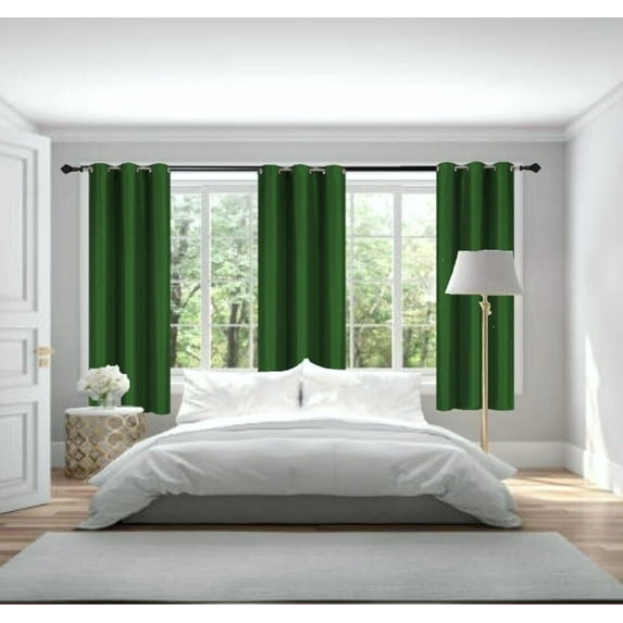 Set of 2 Panels Adam Hunter Color 100% Blackout Full Darkening Room & Privacy Large Window Grommets Drape 95" Length for Bedroom Home Decor