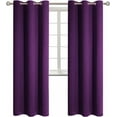 thumbnail image 1 of Set of 2 Panels K68 Purple Color Blackout Window Curtains 84" inches Length Panels with Grommets for Living Room , Closet, Bedroom Home Décor, 1 of 3