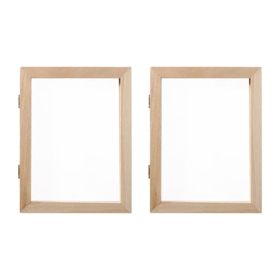 Set of 2 Paper Making Mold Double Layer Papermaking Frame Screen Handmade Craft Supplies Recycled Paper Making Art