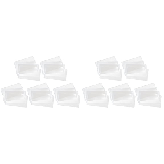 DEMACRIO paper Protective Bag Pvc White for Stamp Collectors 40Pcs 7.86X4.68X0.04in
