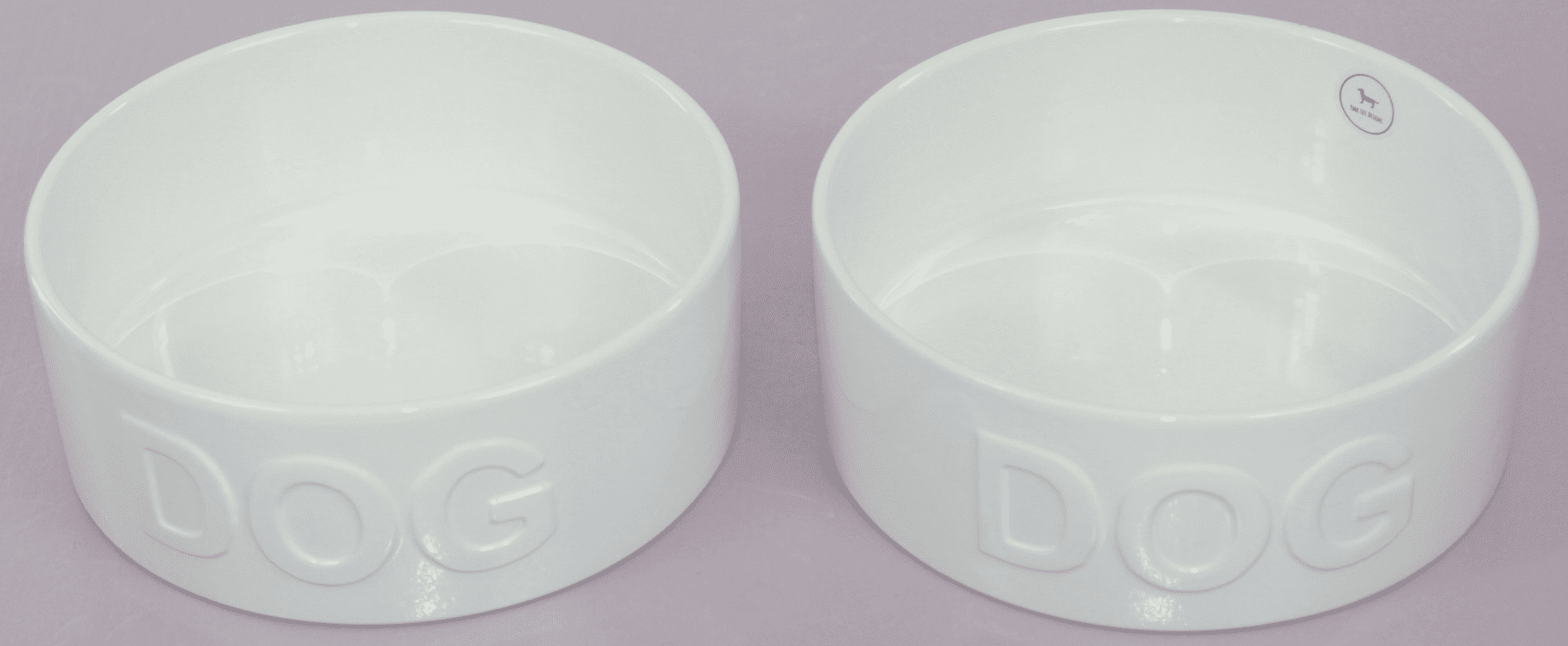 Park Life Designs Classic Water Large Dog Bowls 8.5" 8 Cup Capacity White