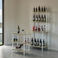 thumbnail image 1 of Set of 2 Pieces, Bartender Serving Display Station, Bar Console Working Counter with Open Shelves, Bar Console Island, 1 of 9