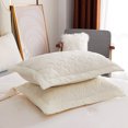 Set of 2 Pillow Shams Standard Size Floral Quilted Perfect for