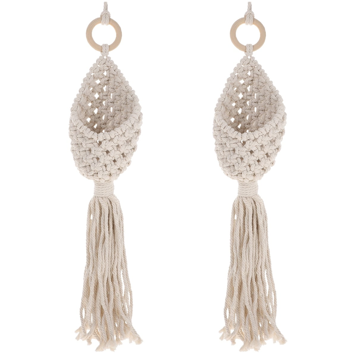 Set of 2 Plant Hanger Indoor Coat Hangers Hand Decor Hanging Planter