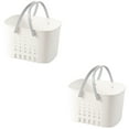thumbnail image 1 of Set of 2 Plastic Tote Shower for Cleaning Supplies Foldable Organizer Grey, 1 of 8