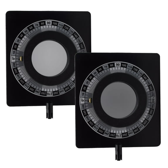 Set of 2 Polarizing Filters for Optical Bench Kits - Adjustable Polarization - 5" long, 3.75" wide - Eisco Labs