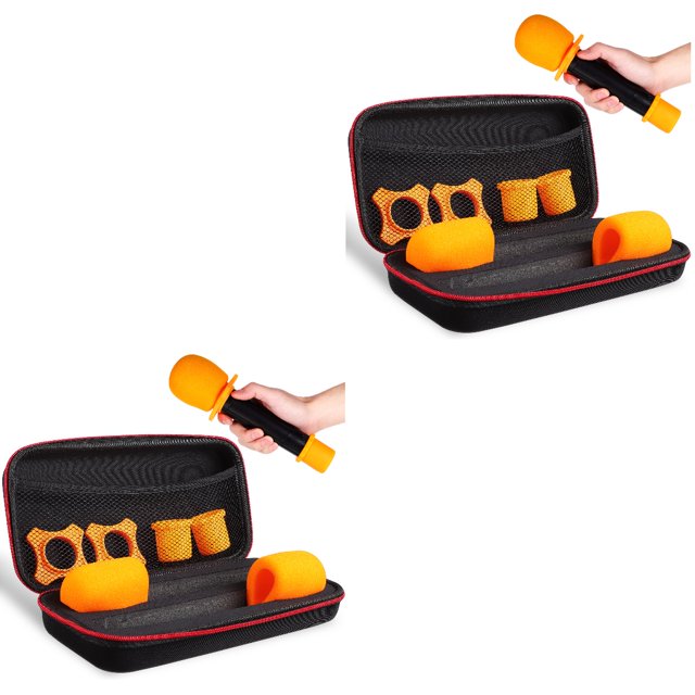 Set of 2 Portable Microphone Bag with Sponge Padded Case Wireless