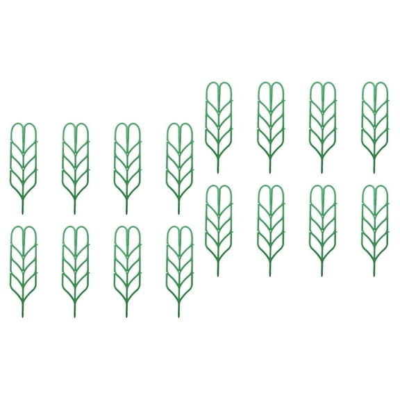 Set of 2 Potted Plant Support Trellis Pea Netting for Garden Stakes Green