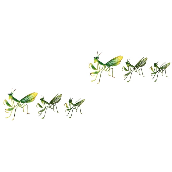 Set of 2 Praying Mantis Ornament Decor Backyard Outdoor Ornaments Locket Toy Toddler Dark Green