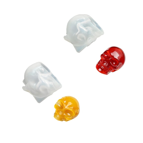 Set of 2 Professional Skull Alien Resin Easy Demolding Design Suitable for Artistic Creations and Craft Classes