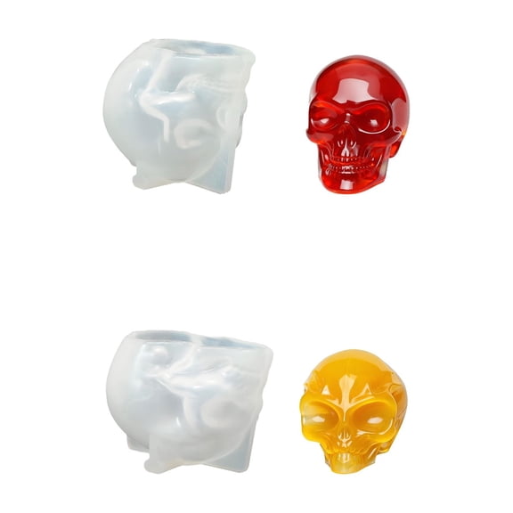 Set of 2 Professional Skull Alien Resin Molds Easy Demolding Design Suitable for Artistic Creations and Craft Classes