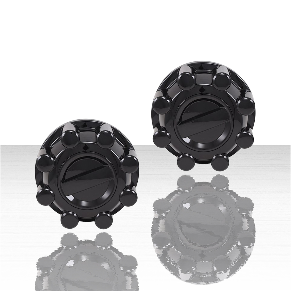 Set of 2 Push-On Rear Center Caps for 2017-2024 Ford F-250 - Gloss ...