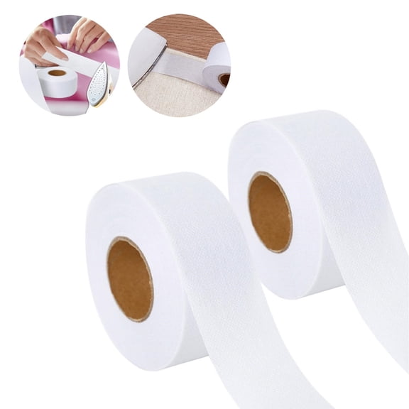 Set of 2,QZS Batting Seam Tape,1.5in Fusible Batting Seam Tape for Skirts,30 Yard Long Durable Sewing Cloth Pants Supplies