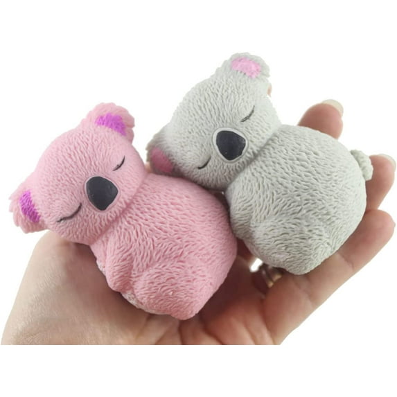 Set of 2 RANDOM COLOR Koala Soft Cream Doh Filled Stress Ball - Squishy Gooey Squish Sensory Squeeze Balls - Koala Bear Lover Gift
