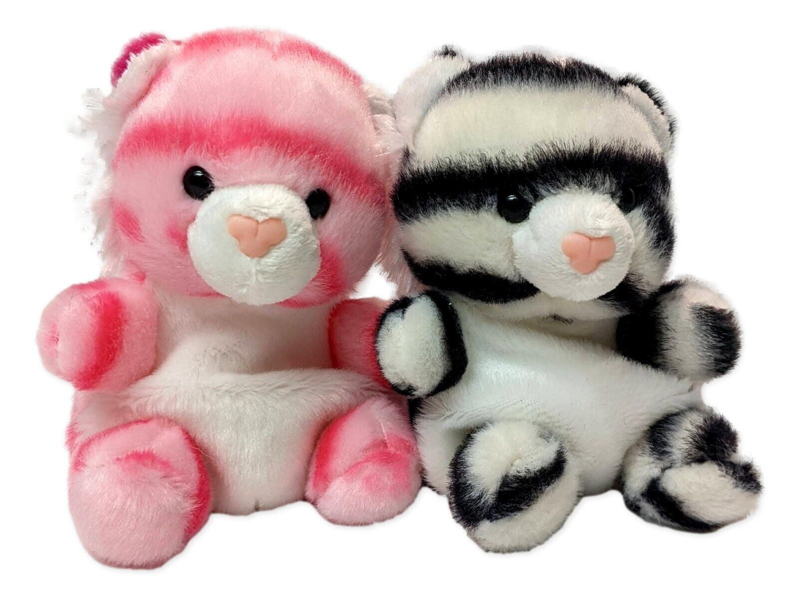 Set of 2 ROSE PINIK TIGER & KIRA WHITE TIGER Palm Pals 5" Stuffed Plush, Aurora - Walmart.com