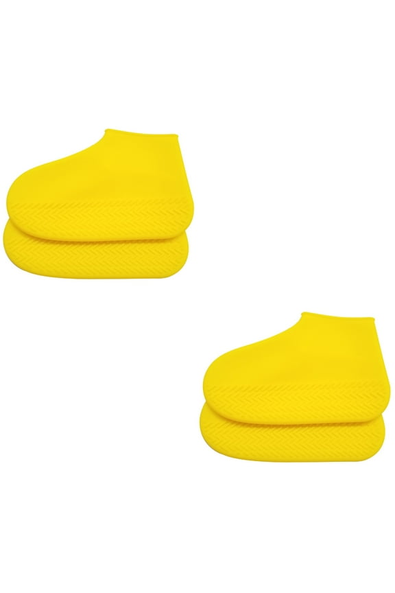 Set of 2 Rainy Day Boot Protector Anti-skid Overshoes Anti-slip Waterproof Covers Men and Women