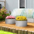 thumbnail image 1 of Set of 2 Raised Garden Bed, Metal Planter Box with Safety Edging, Easy-to-assemble Stock Tank 3'x3'x1.4' Silver, 1 of 12