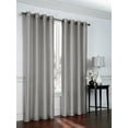 thumbnail image 1 of Set of 2 Ramona Faux Silk Grommet Top Curtains, 84" Long, Silver, 1 of 1