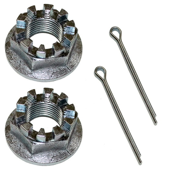 Set of 2 Rear Axle Castle Nuts & Pins for Honda TRX250EX Sportrax 250 2001-2008