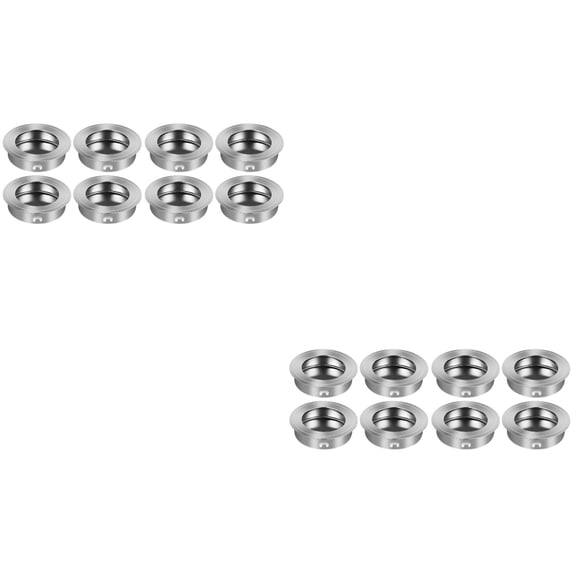 Set of 2 Recessed Finger Pull Drawer Pulls Flat Handle Commonly Used