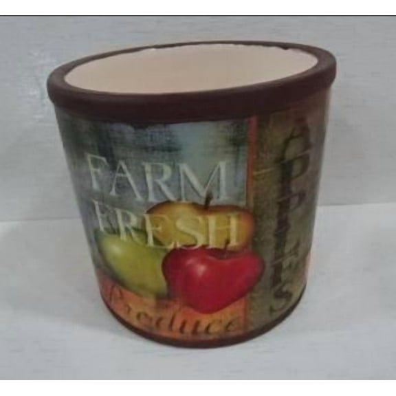 Set of 2 Red and Green "FARM FRESH Produce" Storage Containers 13"