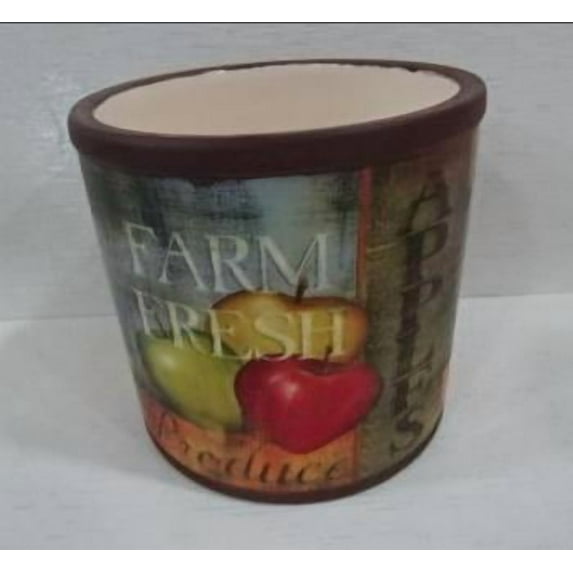 Set of 2 Red and Green "FARM FRESH Produce" Storage Containers 13"
