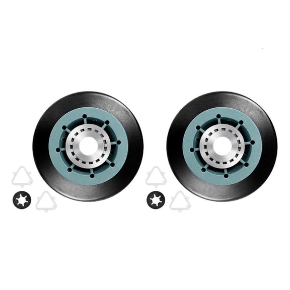 Set of 2 Replacement Dryer Drum Roller and Support Set Universal Compatibility