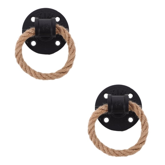 Raindrops Set of Stylish Iron Interior Door Handles with Rope Pull , Easy to Install for Cabinets, Drawers, Cupboards