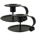 thumbnail image 1 of OUNONA 2Pcs European Style Metal Candle Holders Black Retro Desktop Ornament for Table, 1 of 6