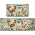 thumbnail image 1 of Set of 2 Rooster Kitchen Rugs Non Skid, Washable Chicken Rugs for Kitchen Floor,Farmhouse Decorative Rooster Kitchen Mats and Rugs for Seasonal, 1 of 6
